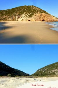Der Praia Furnas ist ein abgelegener Strand. Klein und wunderschön. Er befindet sich zwischen Lagos und Sagres an der Felsalgarve und ist über den Ort Figueira zu erreichen.