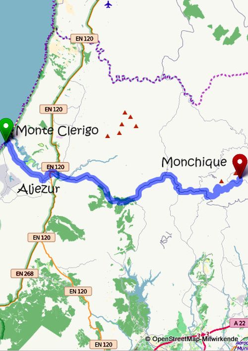 von Monte Clerigo nach Aljezur