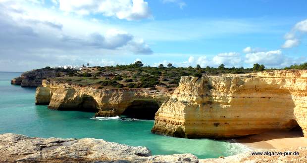 Strände Ferragudo - Urlaub an der Algarve, Portugal