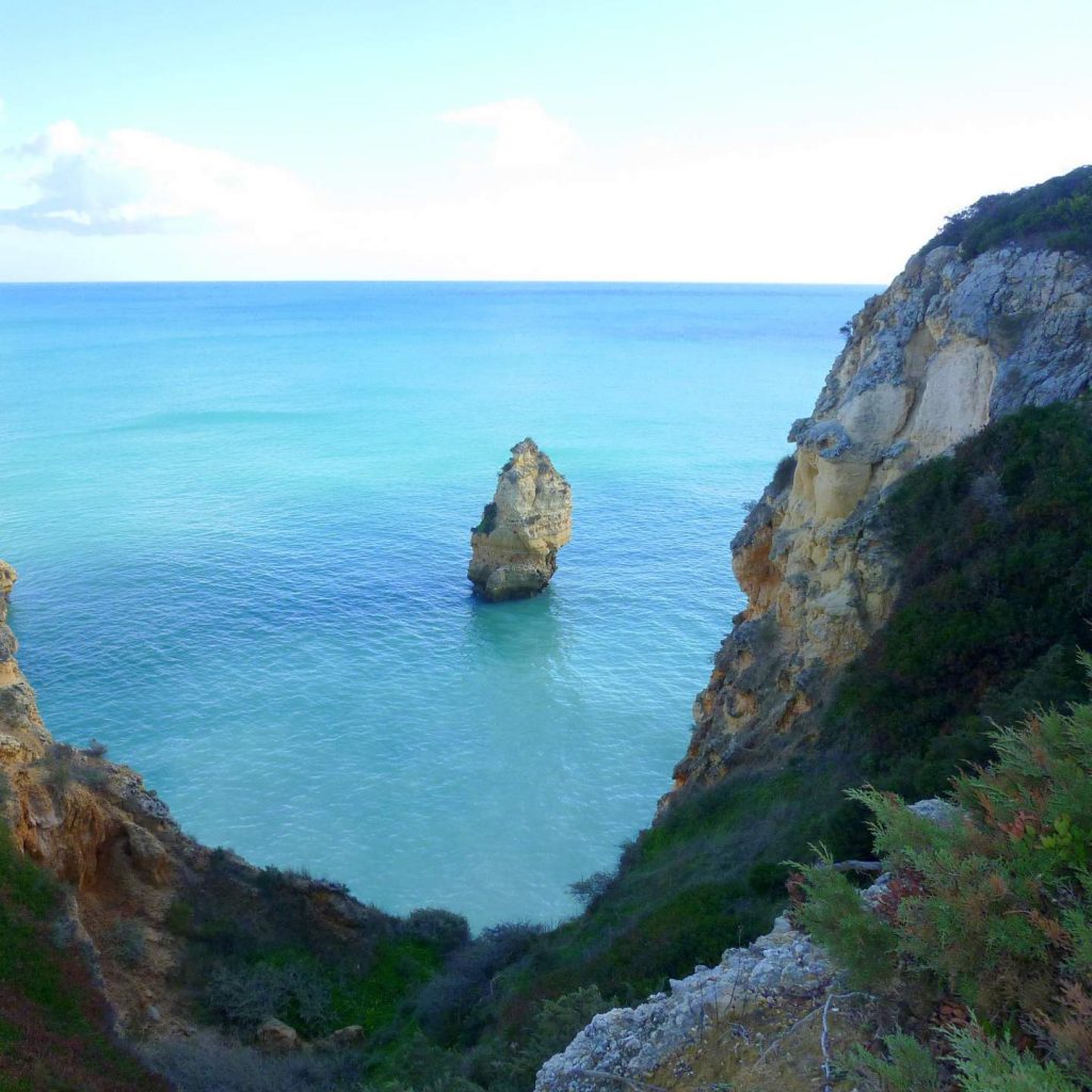 Wanderung vom Praia da Marinha zum Praia de Benagil.