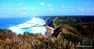 Aussichtspunkt über den Stränden Cordoama und Castelejo, Algarve, Portugal